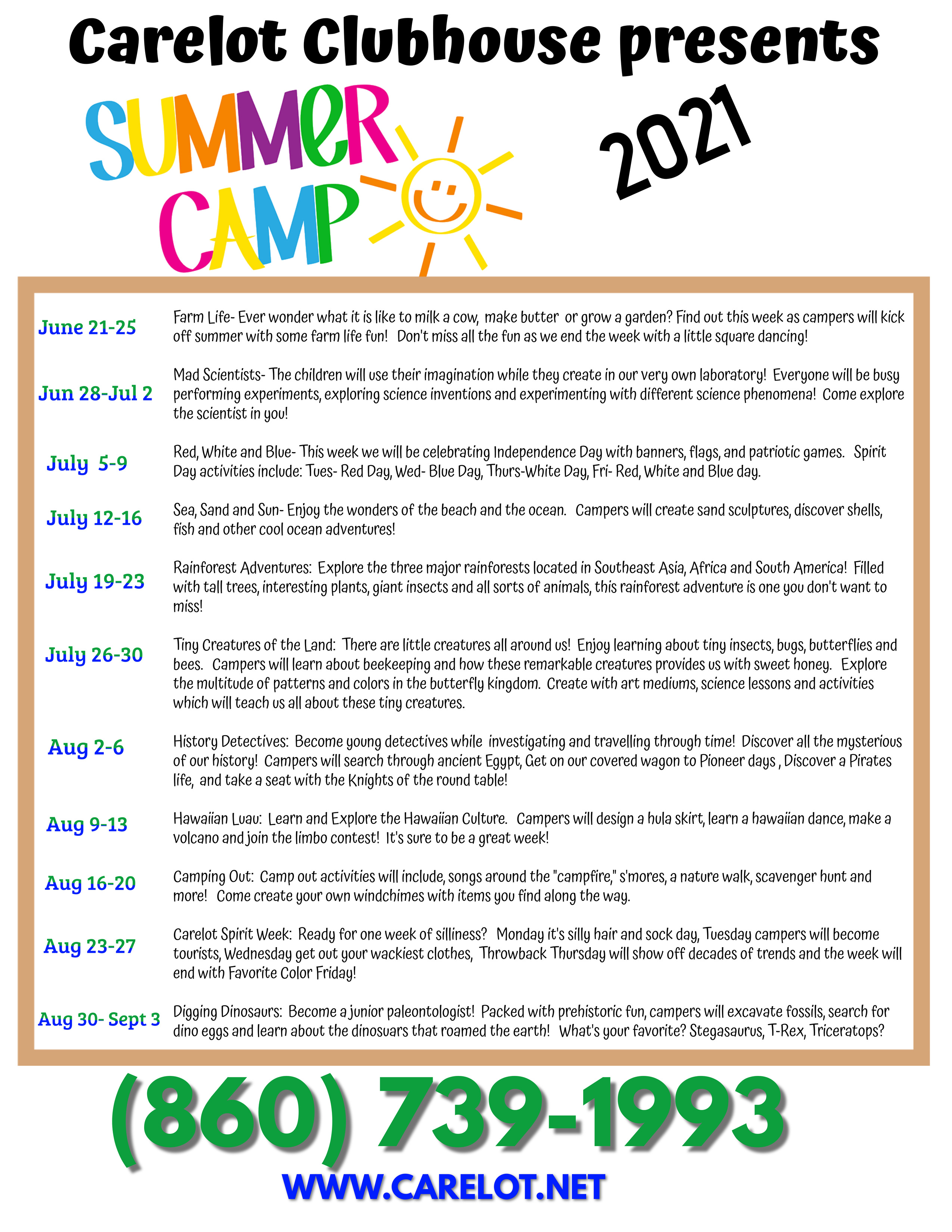 Summer Camp ⋆ Carelot Children's Center Carelot Children's Center